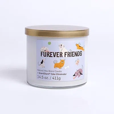 Kirkland's Furever Friends + Scentsilent 3-wick Jar Candle In White