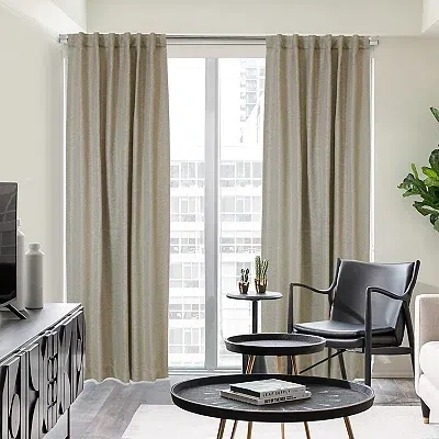 Kirkland's Galati Linen Dual Header Curtain Panel In Brown