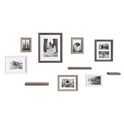 Kirkland's Gallery Wall Frame And Shelf Set In White