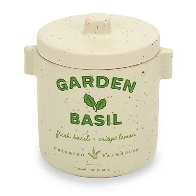 Kirkland's Garden Basil 2-wick Jar Candle In White