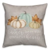 Kirkland's Gather Here Grateful Hearts Double-sided Pillow In Gray