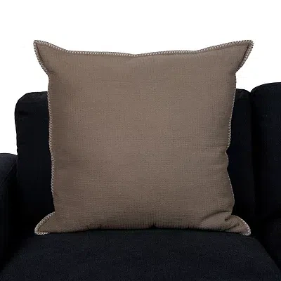 Kirkland's Gauze Whipstitch Oversized Pillow In Gray