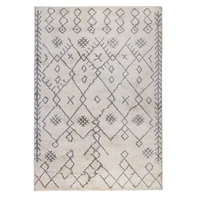 Kirkland's Geometric Area Rug In White
