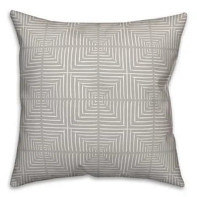Kirkland's Geometric Indoor/outdoor Pillow In Gray