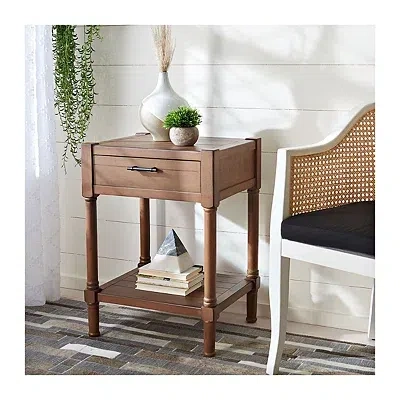 Kirkland's Geometric Industrial Pull Accent Table In Multi