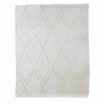 Kirkland's Geometric Queen Coverlet In White
