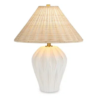 Kirkland's Geometric Rattan Shade Table Lamp In Brown