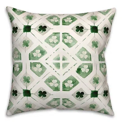 Kirkland's Geometric Shamrock Indoor/outdoor Pillow In White
