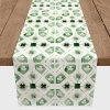 Kirkland's Geometric Shamrock Table Runner In White