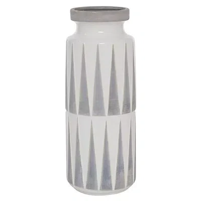 Kirkland's Geometric Triangle Vase In Gray