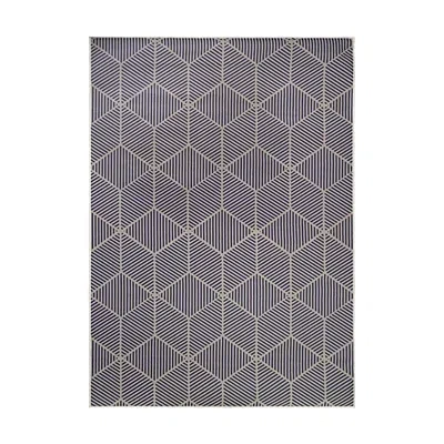 Kirkland's Geometric Washable Area Rug In Blue