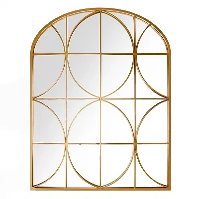 Kirkland's Georgia Paned Arch Wall Mirror In Gold