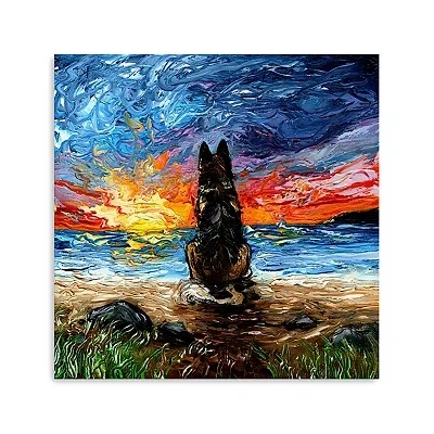 Kirkland's German Shepherd Beach Days Canvas Art Print In Multi