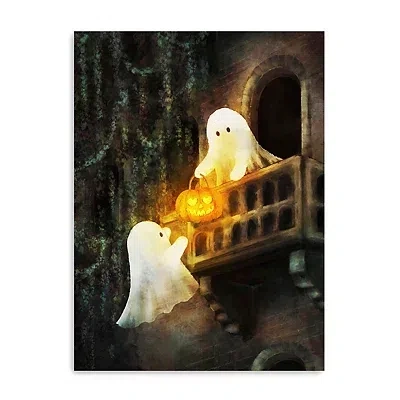 Kirkland's Ghostly Sweethearts Canvas Art Print In Gray