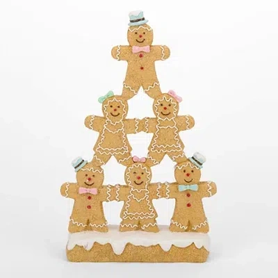 Kirkland's Gingerbread Man Pyramid Figurine In Brown