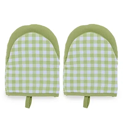 Kirkland's Gingham Oven Mitts In Green