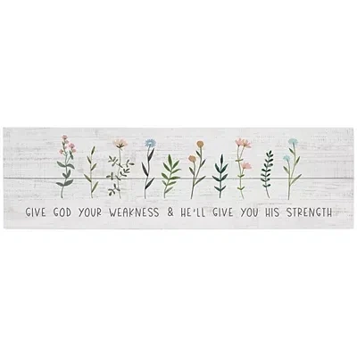 Kirkland's Give God Your Weakness Wall Plaque In Multi