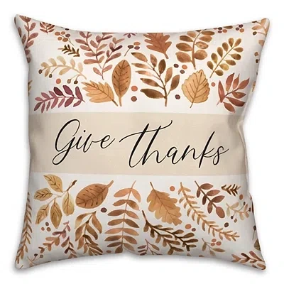 Kirkland's Give Thanks Outdoor Throw Pillow In White