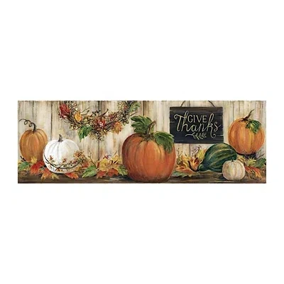 Kirkland's Give Thanks Pumpkin Canvas Art Print In Multi