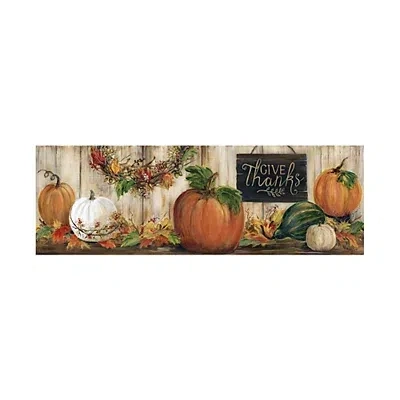 Kirkland's Give Thanks Pumpkins Canvas Art Print In Multi