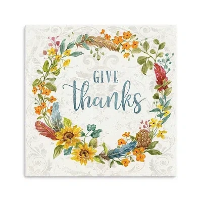 Kirkland's Give Thanks Wreath Canvas Art Print In Multi