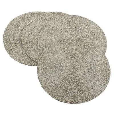 Kirkland's Glass Beaded Placemats In Gray