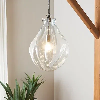Kirkland's Glass Hanna Pendant Light In Transparent