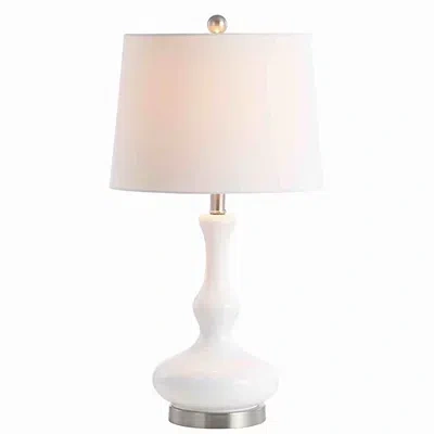 Kirkland's Glass Lina Table Lamp In White