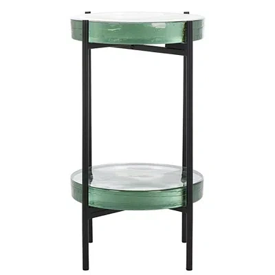 Kirkland's Glass Round Katharine Accent Table In Transparent