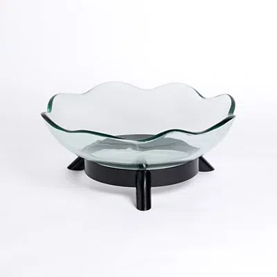 Kirkland's Glass Scalloped Oversized Decorative Bowl In Multi