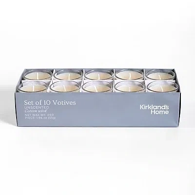 Kirkland's Glass Votive Candles In White