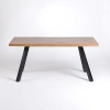 Kirkland's Glenn Natural Wood Rectangular Dining Table In Black