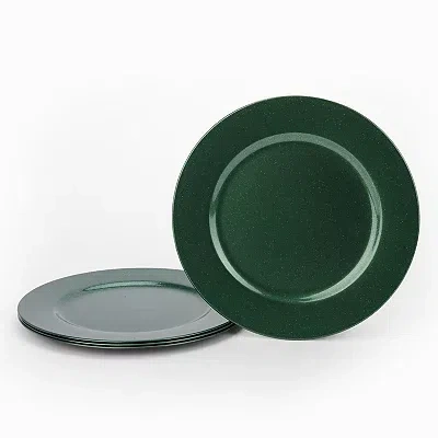 Kirkland's Glitter Christmas Chargers In Green