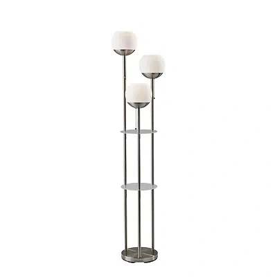 Kirkland's Globe 3-light Shelf Floor Lamp In Multi