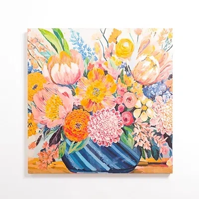 Kirkland's Glowing Florals Canvas Art Print In Multi