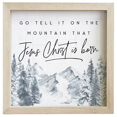 Kirkland's Go Tell It On The Mountain Wall Plaque In Gray