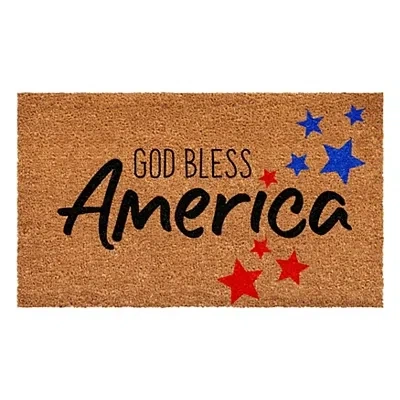 Kirkland's God Bless America Stars Doormat In Multi