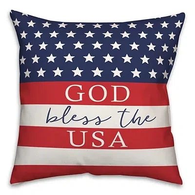 Kirkland's God Bless The Usa Flag Pillow In Multi