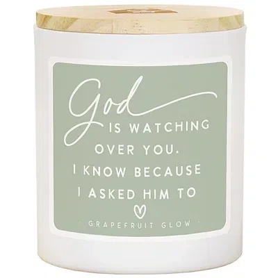 Kirkland's God Is Watching Grapefruit Glow 2-wick Jar Candle In Multi