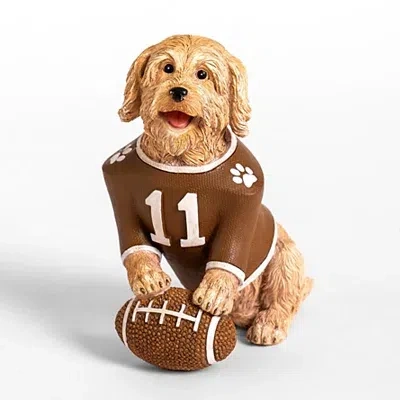 Kirkland's Goldendoodle Football Figurine In Multi