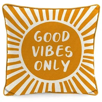 Kirkland's Good Vibes Only Sunny Outdoor Pillow In Multi