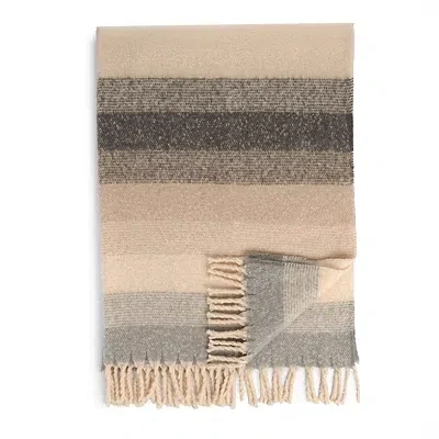 Kirkland's Gradient Neutral Stripe Throw In Gray