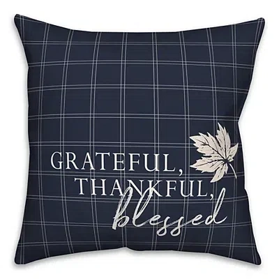 Kirkland's Grateful Thankful Blessed Pillow In Black