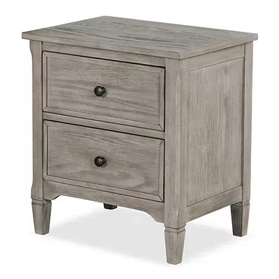 Kirkland's Graywash Wood 2-drawer Lyla Nightstand In Brown