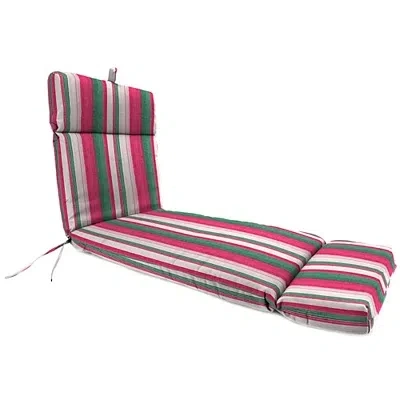 Kirkland's Green Stripe Outdoor Chaise Cushion In Multi