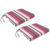 Kirkland's Green Stripe Outdoor Cushions In Multi