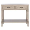 Kirkland's Greige Chevron 2-drawer Console Table In Gray