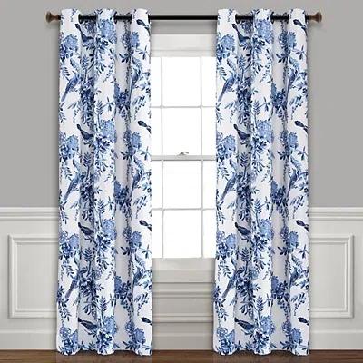 Kirkland's Grommet Curtain Panel Set In Blue
