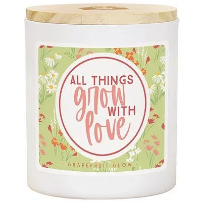 Kirkland's Grow With Love Grapefruit Glow 2-wick Jar Candle In White