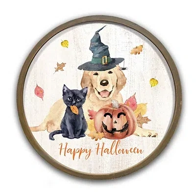 Kirkland's Halloween Pets Round Wall Plaque In Multi